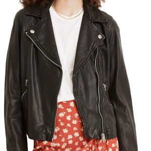 Madewell Washed Leather Moto Jacket XS